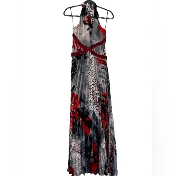 Alchera Halter Maxi Dress with Pleated Skirt, Size 40 (XS) - Picture 1 of 16